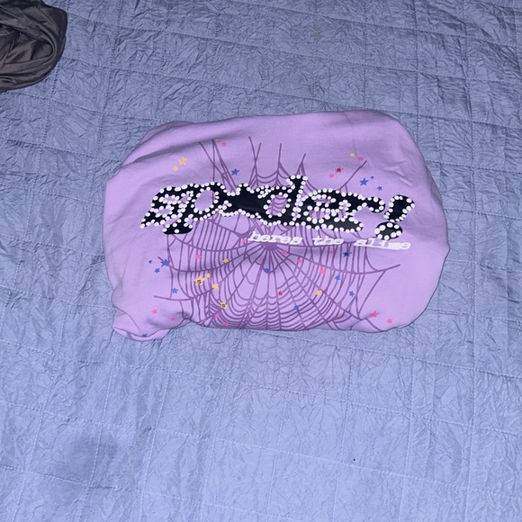 Sp5der Açaí Hoodie 'Purple' - Picture 5 of 5